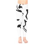 Black And White Swirl Background Kids  Leggings