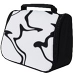 Black And White Swirl Background Full Print Travel Pouch (Big)
