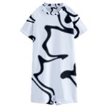 Black And White Swirl Background Kids  Boyleg Half Suit Swimwear