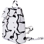 Black And White Swirl Background Buckle Everyday Backpack