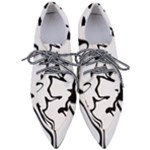 Black And White Swirl Background Pointed Oxford Shoes