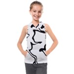 Black And White Swirl Background Kids  Sleeveless Hoodie