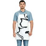 Black And White Swirl Background Kitchen Apron