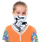 Black And White Swirl Background Face Covering Bandana (Kids)