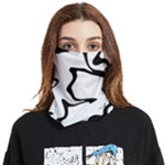 Black And White Swirl Background Face Covering Bandana (Two Sides)