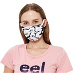 Black And White Swirl Background Crease Cloth Face Mask (Adult)