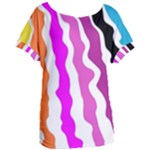 Warp Liquid Multicolor Kids Women s Oversized T-Shirt