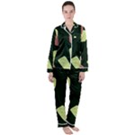 Elements Scribbles Wiggly Line Women s Long Sleeve Satin Pajamas Set	