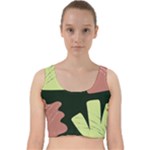 Elements Scribbles Wiggly Line Velvet Racer Back Crop Top