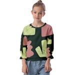 Elements Scribbles Wiggly Line Kids  Cuff Sleeve Top