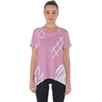 Elements Scribble Wiggly Lines Cut Out Side Drop T-Shirt