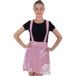 Elements Scribble Wiggly Lines Velvet Suspender Skater Skirt