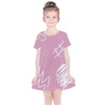 Elements Scribble Wiggly Lines Kids  Simple Cotton Dress