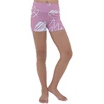 Elements Scribble Wiggly Lines Kids  Lightweight Velour Yoga Shorts