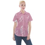Elements Scribble Wiggly Lines Women s Short Sleeve Pocket Shirt