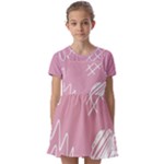 Elements Scribble Wiggly Lines Kids  Short Sleeve Pinafore Style Dress