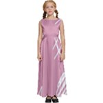 Elements Scribble Wiggly Lines Kids  Satin Sleeveless Maxi Dress