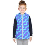 Purple Mint Turquoise Background Kids  Hooded Puffer Vest
