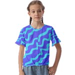 Purple Mint Turquoise Background Kids  Cuff Sleeve Scrunch Bottom T-Shirt