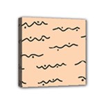 Lines Dots Pattern Abstract Mini Canvas 4  x 4  (Stretched)