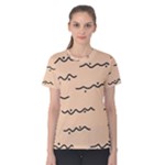 Lines Dots Pattern Abstract Women s Cotton T-Shirt