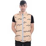 Lines Dots Pattern Abstract Men s Puffer Vest