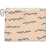 Lines Dots Pattern Abstract Canvas Cosmetic Bag (XXXL)
