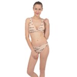 Lines Dots Pattern Abstract Classic Banded Bikini Set 