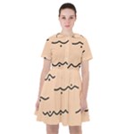 Lines Dots Pattern Abstract Sailor Dress