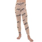 Lines Dots Pattern Abstract Kids  Lightweight Velour Leggings