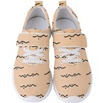 Lines Dots Pattern Abstract Men s Velcro Strap Shoes