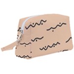 Lines Dots Pattern Abstract Wristlet Pouch Bag (Large)