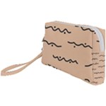 Lines Dots Pattern Abstract Wristlet Pouch Bag (Small)