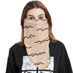 Lines Dots Pattern Abstract Face Covering Bandana (Triangle)