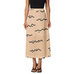 Lines Dots Pattern Abstract Classic Midi Chiffon Skirt