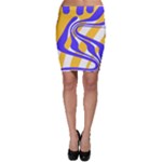 Print Pattern Warp Lines Bodycon Skirt