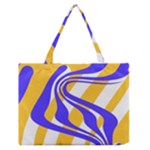 Print Pattern Warp Lines Zipper Medium Tote Bag