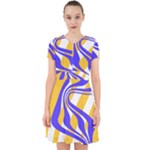 Print Pattern Warp Lines Adorable in Chiffon Dress