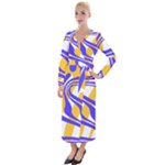 Print Pattern Warp Lines Velvet Maxi Wrap Dress