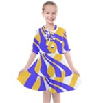 Print Pattern Warp Lines Kids  All Frills Chiffon Dress