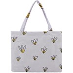 Pattern Leaves Daisies Print Mini Tote Bag