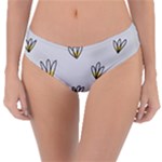 Pattern Leaves Daisies Print Reversible Classic Bikini Bottoms