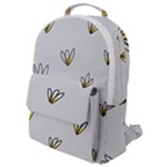 Pattern Leaves Daisies Print Flap Pocket Backpack (Small)