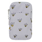Pattern Leaves Daisies Print Waist Pouch (Large)
