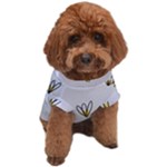 Pattern Leaves Daisies Print Dog T-Shirt