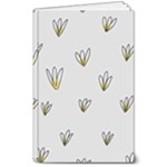 Pattern Leaves Daisies Print 8  x 10  Softcover Notebook