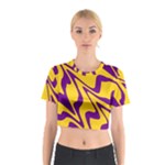 Waves Pattern Lines Wiggly Cotton Crop Top