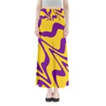 Waves Pattern Lines Wiggly Full Length Maxi Skirt