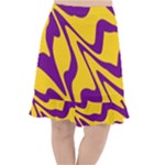 Waves Pattern Lines Wiggly Fishtail Chiffon Skirt