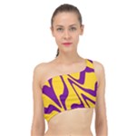 Waves Pattern Lines Wiggly Spliced Up Bikini Top 